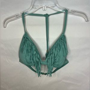 Victoria Secret | Tassel Teal Bikini Top | Size L (156)
